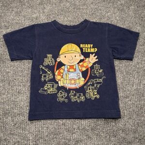 VTG BOB THE BUILDER‎ SHIRT BOY BOYS SIZE 3T Blue Short Sleeve